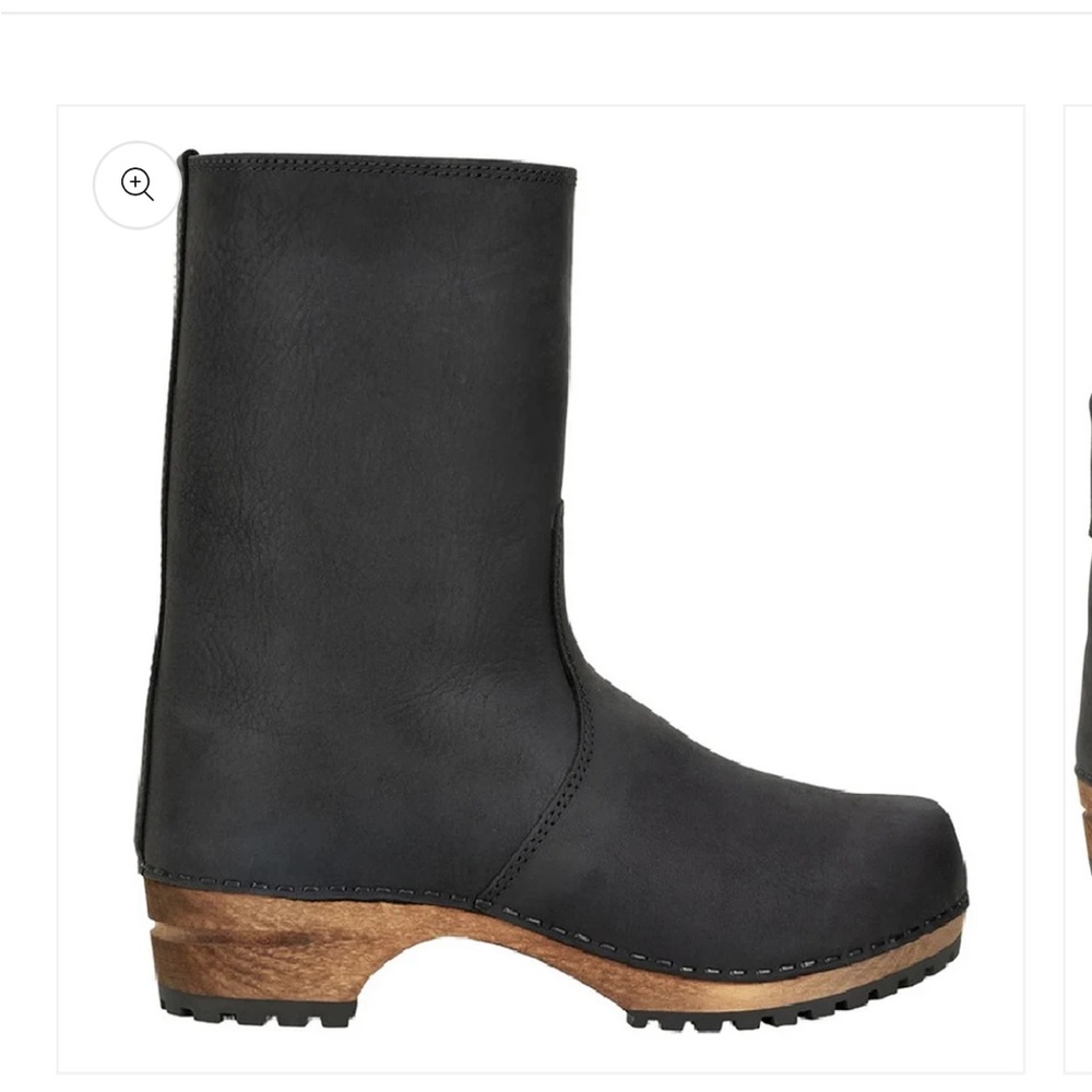 Sanita “Risotto” Oiled Clog Boots in Black Leather, NIB